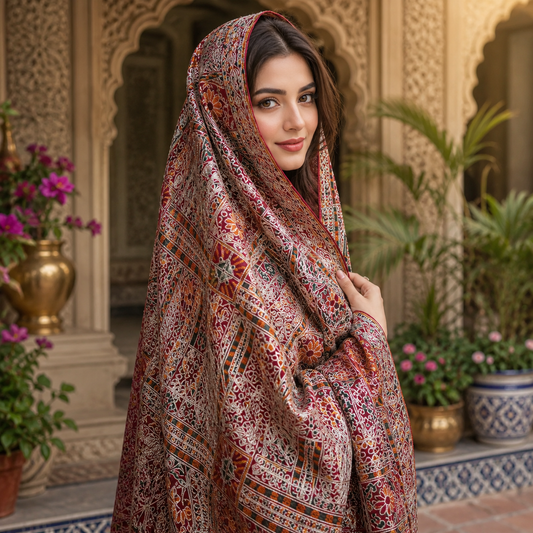 Royal Maria B Embroidered Dupatta – Premium 2.5 yards Luxury Wear