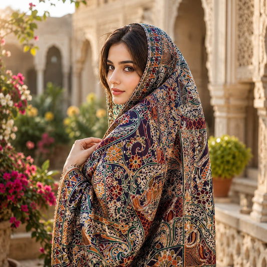 Maria B Luxury Embroidered Organza Dupatta – Premium Designer Finish | 2.5 Yards