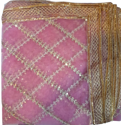 Sequence Net Dupatta – 2.5 Yards Luxury Party Wear Dupatta
