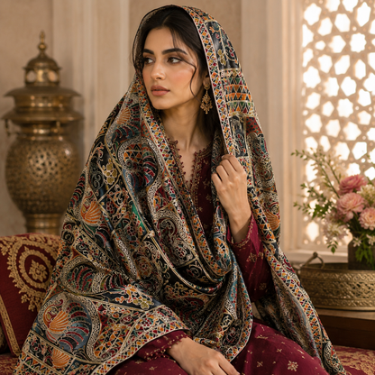 Maria B Signature Embroidered Organza Dupatta – 2.5 Yards Luxury Edition