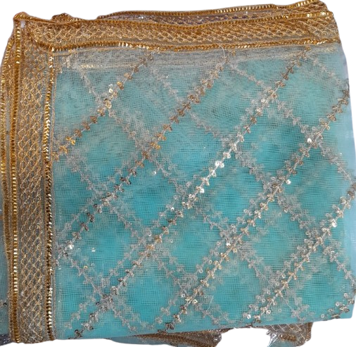 Sequence Net Dupatta – 2.5 Yards Luxury Party Wear Dupatta