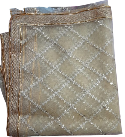 Sequence Net Dupatta – 2.5 Yards Luxury Party Wear Dupatta