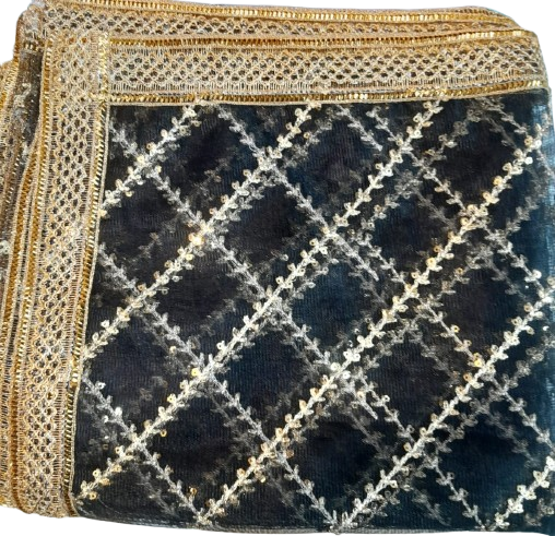 Sequence Net Dupatta – 2.5 Yards Luxury Party Wear Dupatta