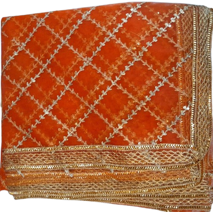 Sequence Net Dupatta – 2.5 Yards Luxury Party Wear Dupatta