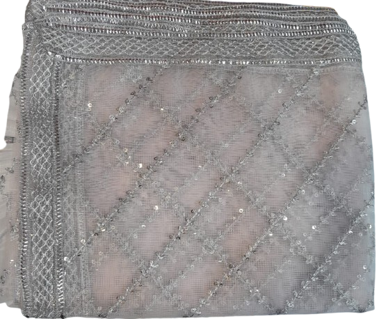 Sequence Net Dupatta – 2.5 Yards Luxury Party Wear Dupatta