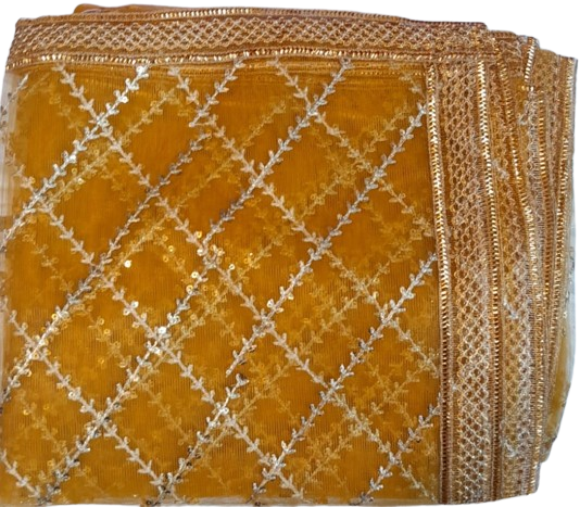 Sequence Net Dupatta – 2.5 Yards Luxury Party Wear Dupatta