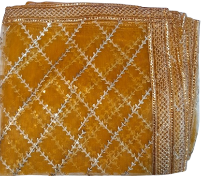 Sequence Net Dupatta – 2.5 Yards Luxury Party Wear Dupatta