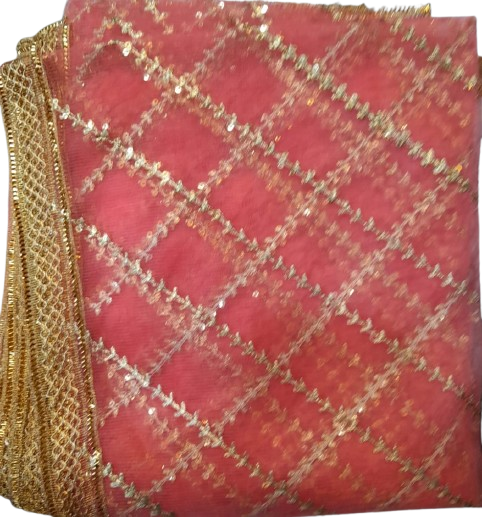 Sequence Net Dupatta – 2.5 Yards Luxury Party Wear Dupatta