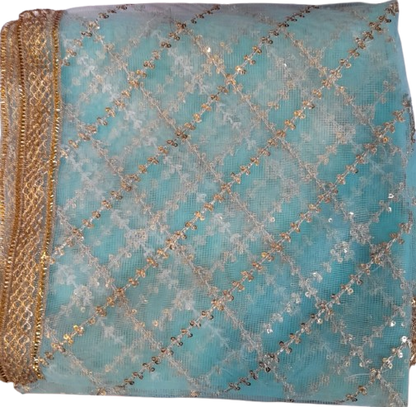 Sequence Net Dupatta – 2.5 Yards Luxury Party Wear Dupatta