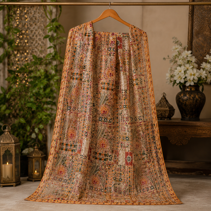 Original Maria B Luxury Embroidered Organza Dupatta – 2.5 Yards | Premium Designer Party & Wedding Wear