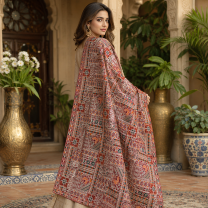 Royal Maria B Embroidered Dupatta – Premium 2.5 yards Luxury Wear