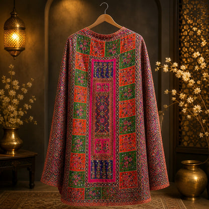 Classic Embroidered Mirror Work Shawl – Fine Quality | 2.5 Ghaz